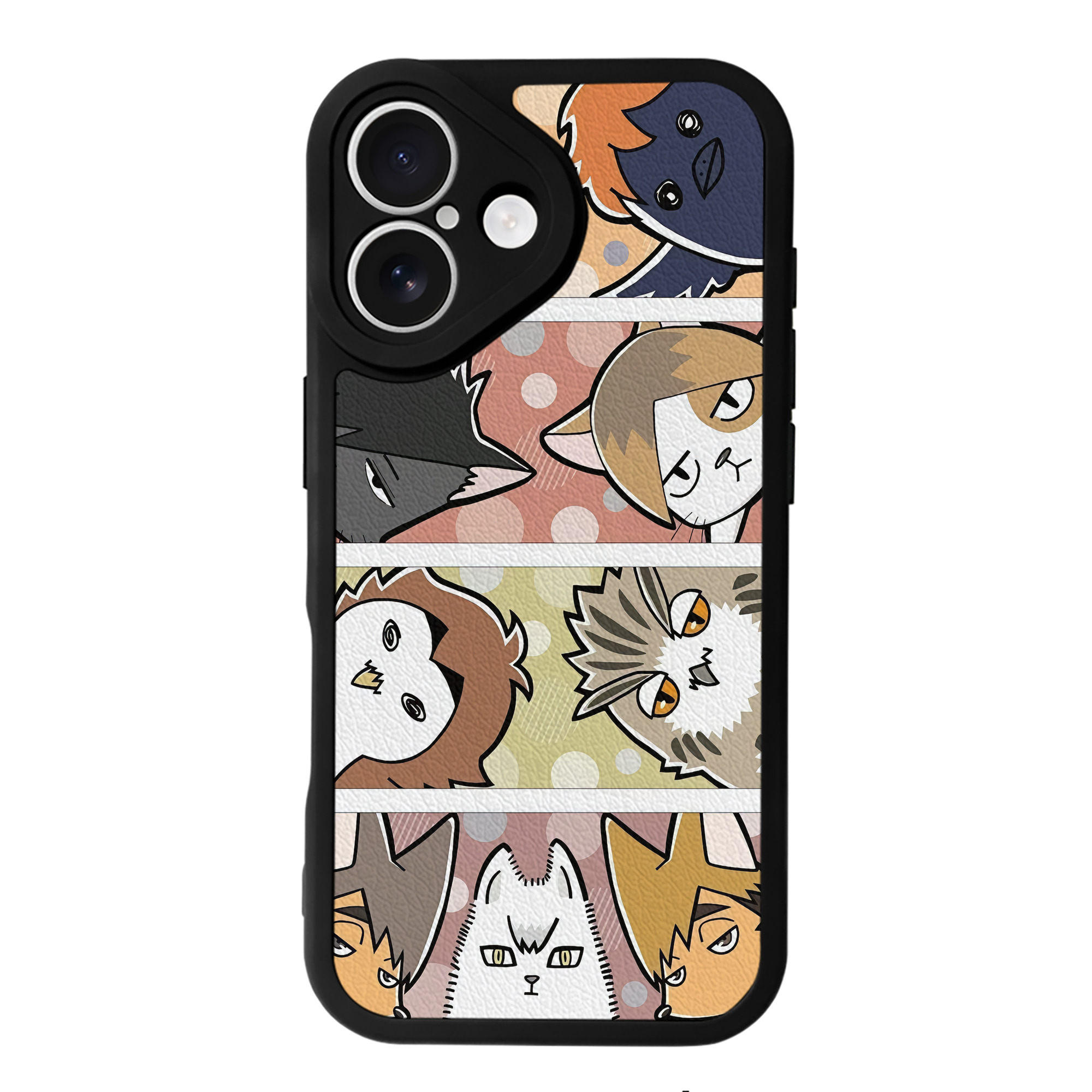 （画像用） ハイキュー!! Haikyu!! 【iPhone 16シリーズ対応】シリコンスマホケース（レザー調） 材質：シリコン